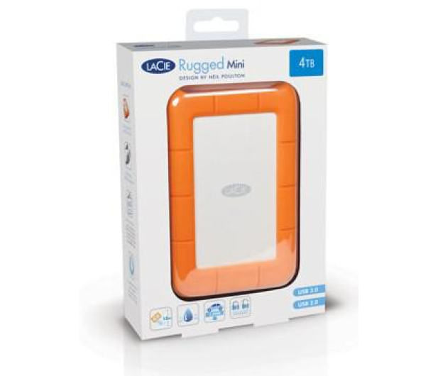 LaCie Rugged Mini 4TB USB 3.2 Gen. 1 Pomarańczowo-Szary - 298291 - zdjęcie 5